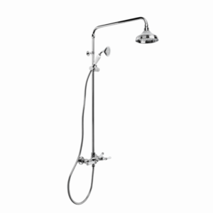 Brodware - Neu England - 1.8025.03.3.01 - Exposed Shower Set with 150mm Rose, Hand Shower, Metal Lever & Diverter - Chrome