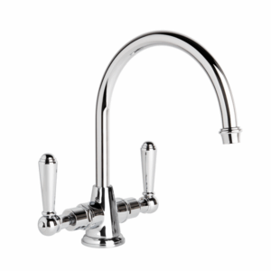 Brodware - Neu England - 1.8030.00.3.01 - Kitchen Mixer with Swivel Spout and Metal Levers - Chrome