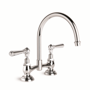 Brodware - Neu England - 1.8031.00.3.01 - Kitchen Set with Swivel Spout & Metal Levers - Chrome