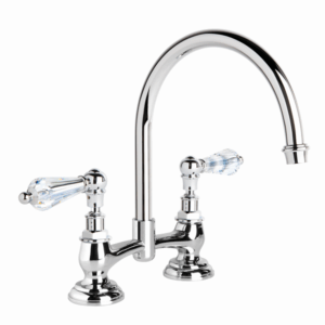 Brodware - Neu England - 1.8031.00.8.01 - Kitchen Set with Swivel Spout and Kristall Levers - Chrome