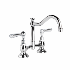 Brodware - Neu England - 1.8031.02.3.01 - Kitchen Set with Traditional Swivel Spout & Metal Levers - Chrome