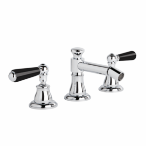 Brodware - Neu England - 1.8035.00.5.01 - Bidet Set with Black Porcelain Levers - Chrome