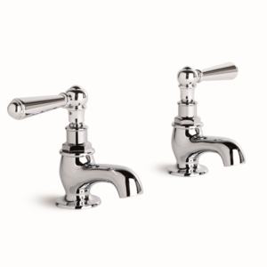 Brodware - Neu England - 1.8040.00.3.01 - Pillar Taps, Pair with Metal Levers - Chrome