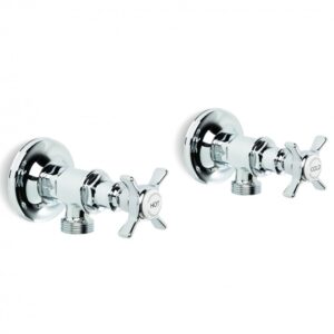 Brodware - Neu England - 1.8044.00.2.01 - Washing Machine Taps, Pair - Chrome