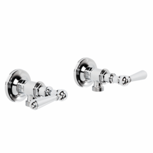 Brodware - Neu England - 1.8044.00.3.01 - Washing Machine Taps with Metal Levers - Chrome