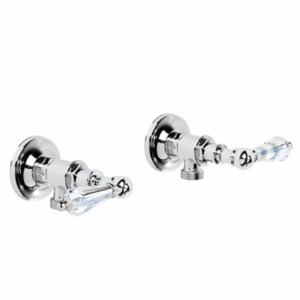 Brodware - Neu England - 1.8044.00.8.01 - Washing Machine Taps with Kristall Levers - Chrome