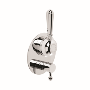 Brodware - Neu England - 1.8048.05.3.01 - Wall Diverter Mixer with Metal Lever - Chrome