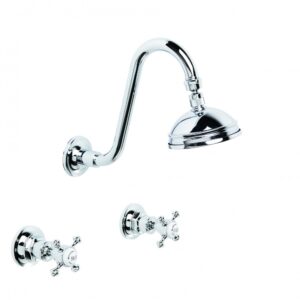 Brodware - Winslow - 1.8110.00.2.01 - Shower Set with 100mm Ball Joint Rose - Wels 3 Star Flow Rate 9L/min - Chrome