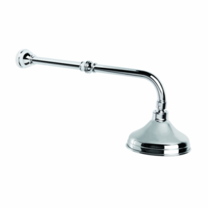 Brodware - Winslow - 1.8111.30.0.01 - Shower Arm with 150mm Ball Joint Rose - Wels 3 Star Flow Rate 9L/min - Chrome