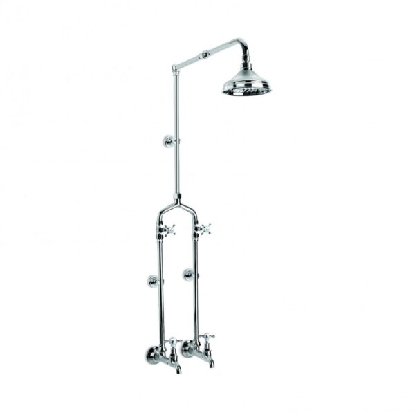 Brodware - Winslow - 1.8117.00.2.01 - Exposed Bath / Shower Set with 150mm Rose - Wels 3 Star Flow Rate 9L/min - Chrome
