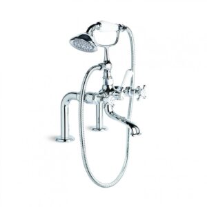 Brodware - Winslow - 1.8121.00.2.01 - Bath Mixer with Handshower, Hob Mount - Wels 3 Star Flow Rate 9L/min - Chrome