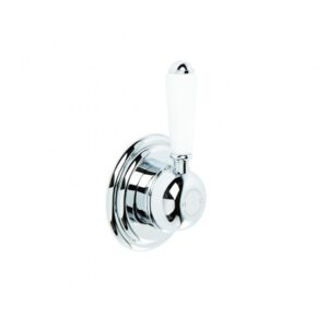 Brodware - Winslow - 1.8148.00.4.01 - Bath / Shower Mixer with Single White Porcelain Lever - Chrome