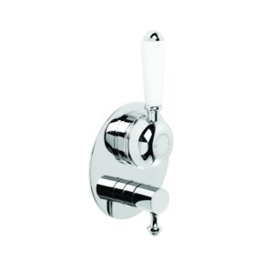 Brodware - Winslow - 1.8148.05.4.01 - Diverter Mixer with Single White Porcelain Lever - Chrome