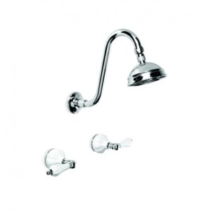 Brodware - Paris - 1.8510.00.4.01 - Shower Set with 100mm Ball Joint Rose - Wels 3 Star Flow Rate 9L/min - Chrome