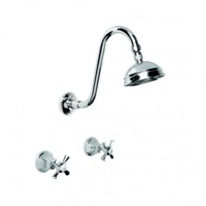 Brodware - Classique - 1.8710.00.2.01 - Shower Set with 100mm Ball Joint Rose - Wels 3 Star Flow Rate 9L/min - Chrome