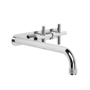 Brodware - Yokato - 1.9306.02.2.01 - Wall Set with 200mm Spout, Backplate - Chrome