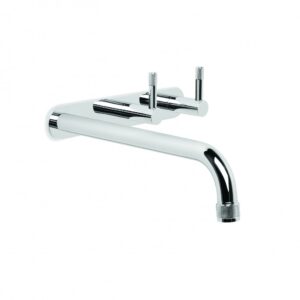 Brodware - Yokato - 1.9306.02.7.01 - Wall Set with 200mm Spout, Backplate - Chrome