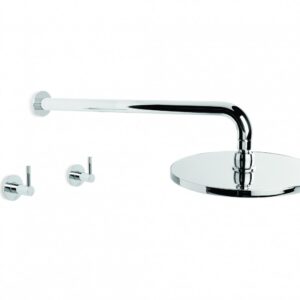 Brodware - Yokato - 1.9311.00.7.01 - Shower Set 225mm Rose - Wels 3 Star Flow Rate 9L/min - Chrome