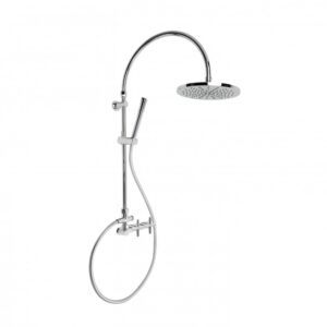 Brodware - Yokato - 1.9323.03.2.01 - Exposed Overhead Shower Set with 225mm Rose and Single Function Hand Shower - Wels 3 Star Flow Rate 9L/min - Chrome