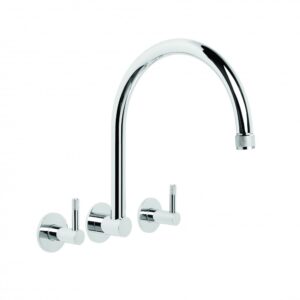 Brodware - Yokato - 1.9328.00.7.01 - Wall Set with 225mm Swivel Spout - Chrome