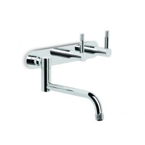Brodware - Yokato - 1.9329.02.7.01 - Wall Set with 235mm Swivel Spout, Backplate - Chrome