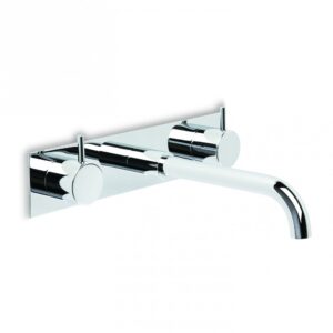 Brodware - Minim - 1.9405.03.3.01 - Wall Set with 150mm Spout, Backplate - Chrome