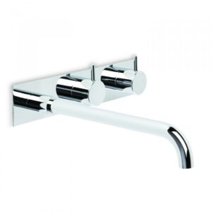 Brodware - Minim - 1.9406.02.3.01 - Wall Set with 200mm Spout, Backplate - Chrome