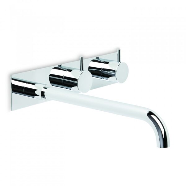 Brodware - Minim - 1.9406.02.3.01 - Wall Set with 200mm Spout, Backplate - Chrome