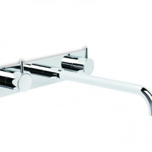 Brodware - Minim - 1.9406.03.3.01 - Wall Set with 200mm Spout, Backplate - Chrome