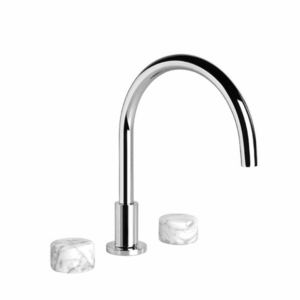 Brodware - Halo - 1.9507.00.6.01 - Bath Set with Marble Handle - Chrome