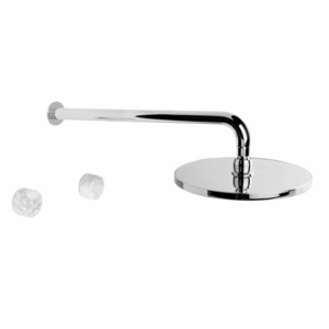 Brodware - Halo - 1.9511.00.6.01 - Shower Set with Marble Handle - Chrome