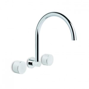 Brodware - Halo - 1.9528.00.2.01 - Wall Set with Metal Handle - Chrome