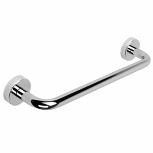 Brodware - Halo - 1.9555.30.9.01 - Single Towel Rail 300mm with Pleat Trim - Chrome