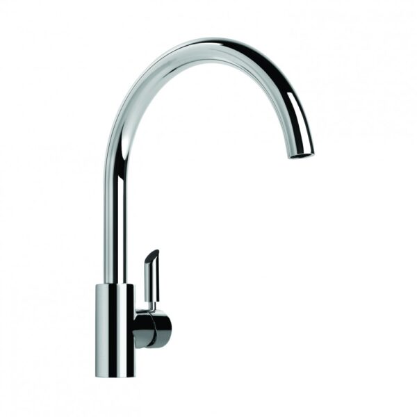 Brodware - City Plus - 1.9708.01.3.01 - Kitchen Mixer Single Lever with Large Swivel Spout - Wels 5 Star Flow Rate 6L/min - Chrome