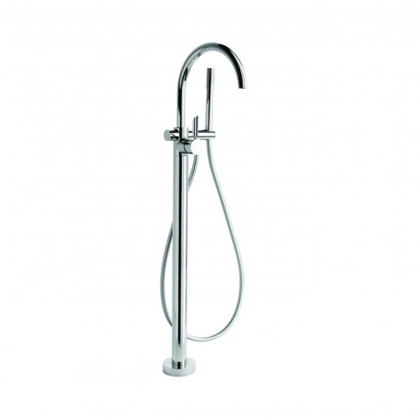 Brodware - City Plus - 1.9708.08.3.01 - Bath/Hand Shower Diverter Set Floor Mount - Wels 3 Star Flow Rate 9L/min - Chrome