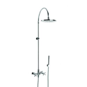 Brodware - 1.9725.00.2.01 - Shower Diverter Set with 225mm Rose and Handshower - Wels 3 Star Flow Rate 9L/min - Chrome