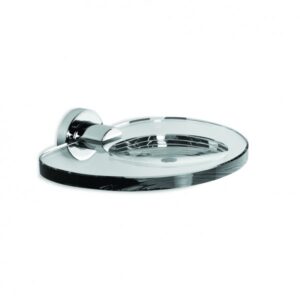 Brodware - City Plus - 1.9752.00.0.01 - Glass Soap Dish - Chrome