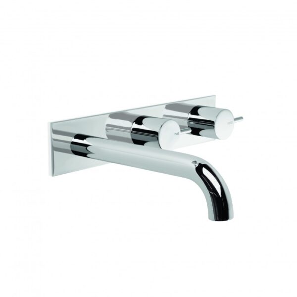 Brodware - City Stik - 1.9906.02.3.01 - Wall Set with 200mm Spout, Backplate - Chrome