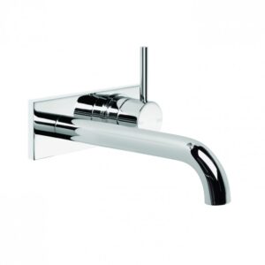 Brodware - City Stik - 1.9906.05.0.01 - Wall Set with 200mm Spout, Mixer, and Backplate - Chrome