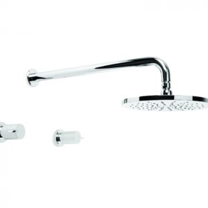 Brodware - City Stik - 1.9911.00.3.01 - Shower Set with 225mm Rose - Wels 3 Star Flow Rate 9L/min - Chrome