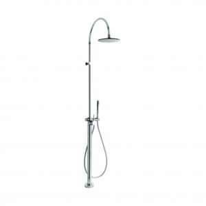 Brodware - City Stik - 1.9914.00.0.01 - Shower Diverter Set with 225mm Rose and Hand Shower, Floor Mount - Wels 3 Star Flow Rate 9L/min - Chrome