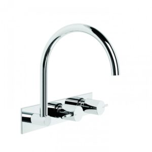 Brodware - City Stik - 1.9928.02.3.01 - Wall Set with Swivel Spout, Backplate - Chrome