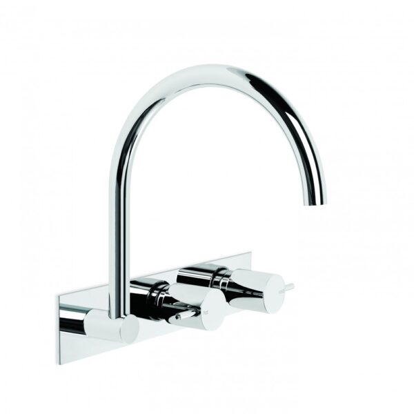 Brodware - City Stik - 1.9928.02.3.01 - Wall Set with Swivel Spout, Backplate - Chrome