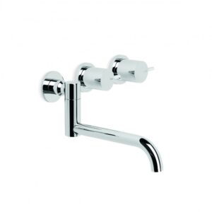 Brodware - City Stik - 1.9929.08.3.01 - Wall Taps Set with Double Swivel Wall Spout - Chrome