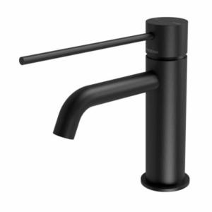 Phoenix - Vivid Slimline - 114-7701-10 - Basin Mixer Curved Outlet with Extended Lever - Matte Black