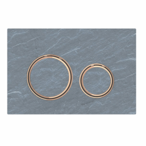 Geberit - Sigma - 115.650.JM.1 - Sigma21 Dual Flush Button - Mustang Slate with Red Gold Trim