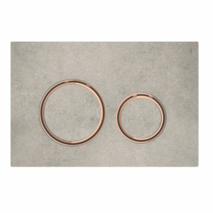 Geberit - Sigma - 115.650.JV.1 - Sigma21 Dual Flush Button - Concrete Look with Red Gold Trim