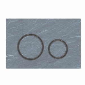 Geberit - Sigma - 115.651.JM.1 - Sigma21 Dual Flush Button - Mustang Slate with Black Chrome Trim