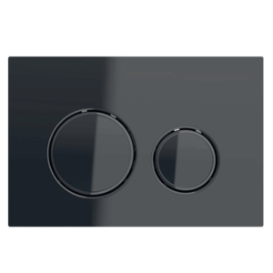 Geberit - Sigma - 115.651.SJ.1 - Sigma21 Dual Flush Button - Black Glass with Black Chrome Trim