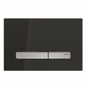 Geberit - Sigma - 115.788.DW.2 - Sigma50 Dual Flush Button - Black with Brushed Chrome Buttons